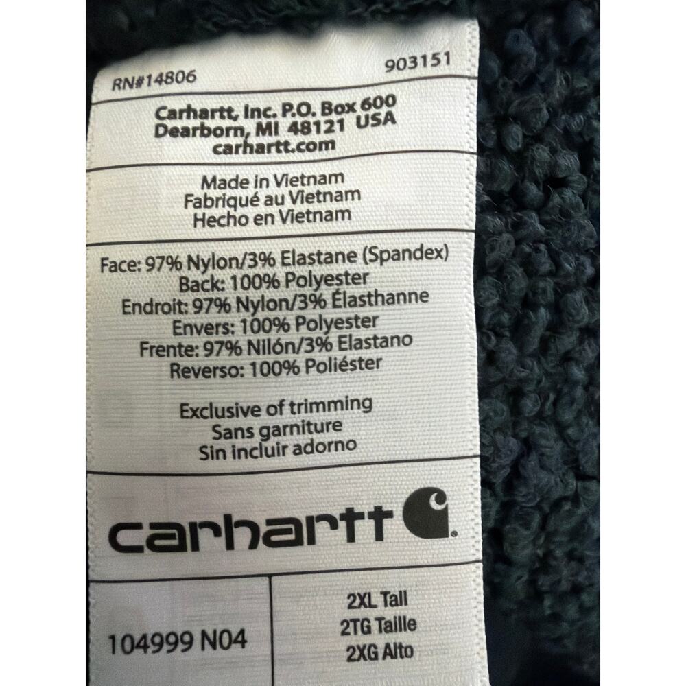 Carhartt 104999 - Super Dux™ Relaxed Fit Sherpa-Lined Vest Size 2XL Tall New - Picture 6 of 6